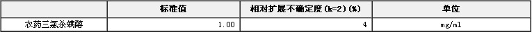 农药三氯杀螨醇溶液标准物质