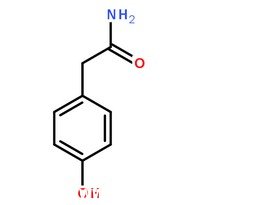 对羟基苯乙酰胺分子结构图