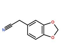 3,4-亚甲二氧基苯乙腈分子结构图