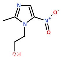 甲硝唑分子结构图