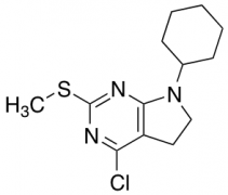 4-Chloro-7-cyclohexyl-6,7-dihydro-2-(methylthio)-(5H)-pyrrolo[2,3-d]pyrimidine