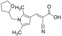 2-Cyano-3-[2,5-dimethyl-1-(oxolan-2-ylmethyl)-1H-pyrrol-3-yl]prop-2-enoic Acid