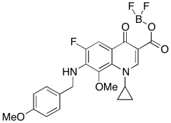 1-Cyclopropyl-3-(((difluoroboryl)oxy)carbonyl)-6-fluoro-8-methoxy-7-((4-methoxybenzyl)amin