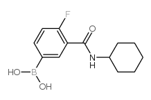 3-(Cyclohexylcarbamoyl)-4-fluorophenylboronic acid