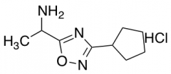 1-(3-cyclopentyl-1,2,4-oxadiazol-5-yl)ethan-1-amine hydrochloride
