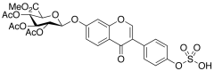 Daidzein 7-Tri-O-acetyl-&beta;-D-glucuronic Acid Methyl Ester 4&rsquo;-Sulfate