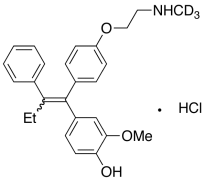 N-Demethyl-3-methoxy-4-hydroxytamoxifen-d3 Hydrochloride (Z,E mixture)