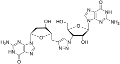 3'-De(phosphinicooxy)guanylyl-1H-1,2,3-triazole-1,4-diyl-(3'&rarr;5')-2',5'-dideoxy-gu