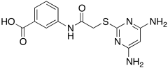 3-​[[2-​[(4,​6-​Diamino-​2-​pyrimidinyl)​thio]​acetyl]​amino]benzoic Acid