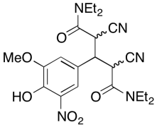 2,4-Dicyano-N1,N1,N5,N5-tetraethyl-3-(4-hydroxy-3-methoxy-5-nitrophenyl)pentanediamide