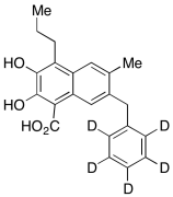 2,3-Dihydroxy-6-methyl-7-(phenylmethyl)-4-propyl-1-naphthalenecarboxylic Acid-d5