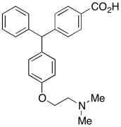 4-((4-(2-(Dimethylamino)ethoxy)phenyl)(phenyl)methyl)benzoic acid