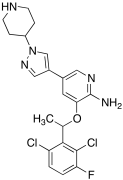 3-[1-(2,6-Dichloro-3-fluorophenyl)ethoxy]-5-[1-(4-piperidinyl)-1H-pyrazol-4-yl]-2-pyridina