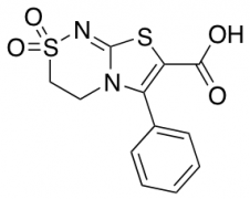 2,2-Dioxo-6-phenyl-3H,4H-2lambda6-[1,3]thiazolo[2,3-c][1,2,4]thiadiazine-7-carboxylic Acid