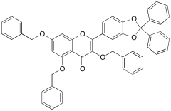2-(2,2-Diphenyl-1,3-benzodioxol-5-yl)-3,5,7-tris(phenylmethoxy)-4H-1-benzopyran-4-one
