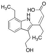(Z)-3-(7-Ethyl-3-(2-hydroxyethyl)-1H-indol-2-yl)pent-2-enoic Acid