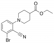 Ethyl 1-(3-bromo-2-cyanophenyl)piperidine-4-carboxylate