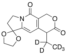 4'-Ethyl-7',8'-dihydro-spiro[1,3-dioxolane-2,6'(3'H)-[1H]pyrano[3,4-f]indolizine]-3',10'(4