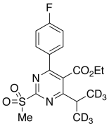 Ethyl 4-(4-Fluorophenyl)-6-isopropyl-2-(methylsulfonyl)pyrimidine-5-carboxylate-d6