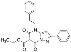Ethyl 5,7-dioxo-4-phenethyl-2-phenyl-4,5,6,7-tetrahydropyrazolo[1,5-a]pyrimidine-6-carboxy