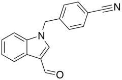4-[(3-Formyl-1H-indol-1-yl)methyl]benzonitrile