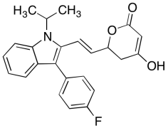 6-[(1E)-2-[3-(4-Fluorophenyl)-1-(1-methylethyl)-1H-indol-2-yl]ethenyl]-5,6-dihydro-4-hydro