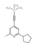 2-Fluoro-6-(pyrrolidin-1-yl)-4-((trimethylsilyl)-ethynyl)pyridine