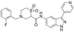 4-[(2-Fluorophenyl)methyl]-N-[3-(4-pyridinyl)-1H-indazol-5-yl]-2-thiomorpholinecarboxamide