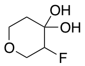 3-Fluoro-4,4-dihydroxy-tetrahydropyran