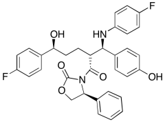 (4S)-3-[(2R,5S)-5-(4-Fluorophenyl)-2-[(R)-[(4-fluorophenyl)amino](4-hydroxyphenyl)methyl]-