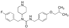 1-[(4-Fluorophenyl)methyl]-3-[(4-isobutoxyphenyl)methyl]-1-(4-piperidyl)urea