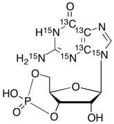 Guanosine 3&rsquo;,5&rsquo;-Cyclic-13C3,15N4 Monophosphate