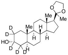 (3&alpha;,5&alpha;)-3-Hydroxypregnan-20-one-d5 Cyclic 1,2-Ethanediyl Acetal