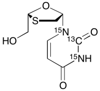 (2R-cis)-1-[2-(Hydroxymethyl)-1,3-oxathiolan-5-yl]-2,4(1H,3H)-pyrimidinedione-13C, 15N2