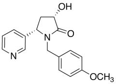 cis-1-(4-Methoxybenzyl)-3-hydroxy-5-(3-pyridyl)-2-pyrrolidinone