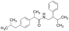 N-[3-Methyl-2-phenylbutyl]-2-[4-isobutylphenyl]propionamide (PBA Amide)