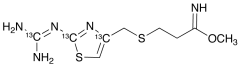 Methyl 3-[[[2-[(Diaminomethylene-13C]amino-4-[1,4-13C2-thiazolyl]methyl]-thio]propionimida