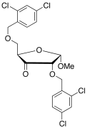 Methyl 3,5-Bis-O-(2,4-dichlorobenzyl)-&alpha;-D-erythro-pentofuranosid-2-ulose