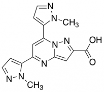 5,7-Bis(1-methyl-1H-pyrazol-5-yl)pyrazolo[1,5-a]pyrimidine-2-carboxylic Acid