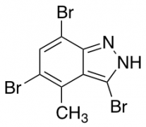 4-Methyl-3,5,7-tribromo (1H)indazole