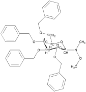 N-​Methoxy-​N-​methyl-​2,​3,​4,​6-​tetrakis-​O-​(phenylmethyl)​-&beta