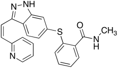 N-Methyl-2-[[3-[(1Z)-2-(2-pyridinyl)ethenyl]-1H-indazol-6-yl]thio]benzamide