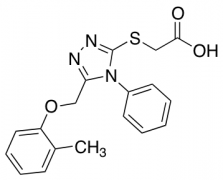 2-{[5-(2-methylphenoxymethyl)-4-phenyl-4H-1,2,4-triazol-3-yl]sulfanyl}acetic acid