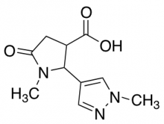 1-methyl-2-(1-methyl-1H-pyrazol-4-yl)-5-oxopyrrolidine-3-carboxylic acid