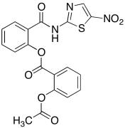 2-[[(5-Nitro-2-thiazolyl)amino]carbonyl]phenyl 2-(acetyloxy)benzoate