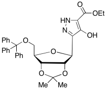 4-Hydroxy-5-[2,3-O-(1-methylethylidene)-5-O-(triphenylmethyl)-&beta;-D-ribofuranosyl]-