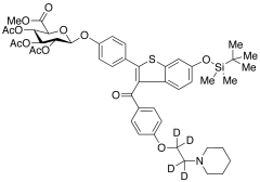 Methyl-1-(6-tert-butyldimethylsylyl-4&rsquo;-hydroxyraloxifene-d4)-2,3,4-tri-O-acetyl-