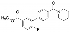 Methyl 4-fluoro-3-[4-(piperidinocarbonyl)phenyl]benzoate