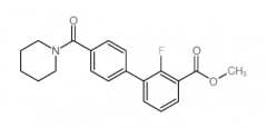 Methyl 2-fluoro-3-[4-(piperidinocarbonyl)phenyl]benzoate